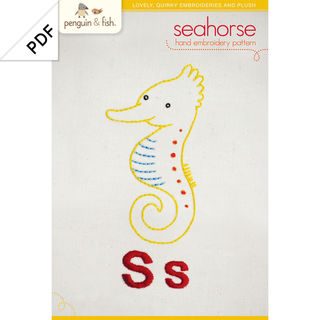 Ss Seahorse embroidery pattern - PDF