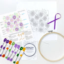 September Aster embroidery kit