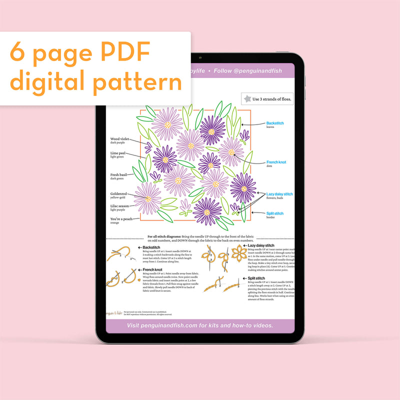 September Aster - PDF pattern