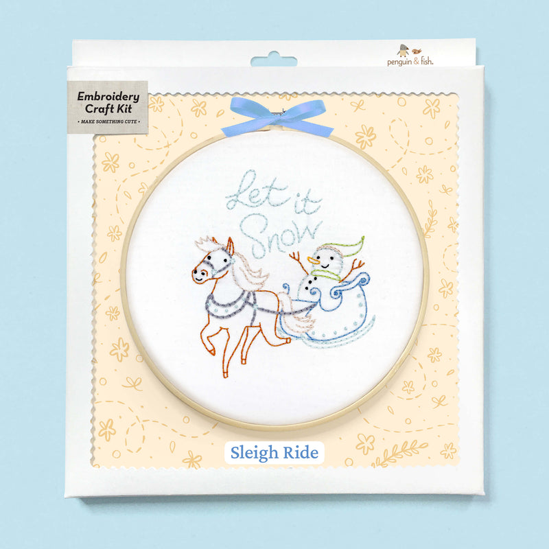 Sleigh Ride embroidery kit