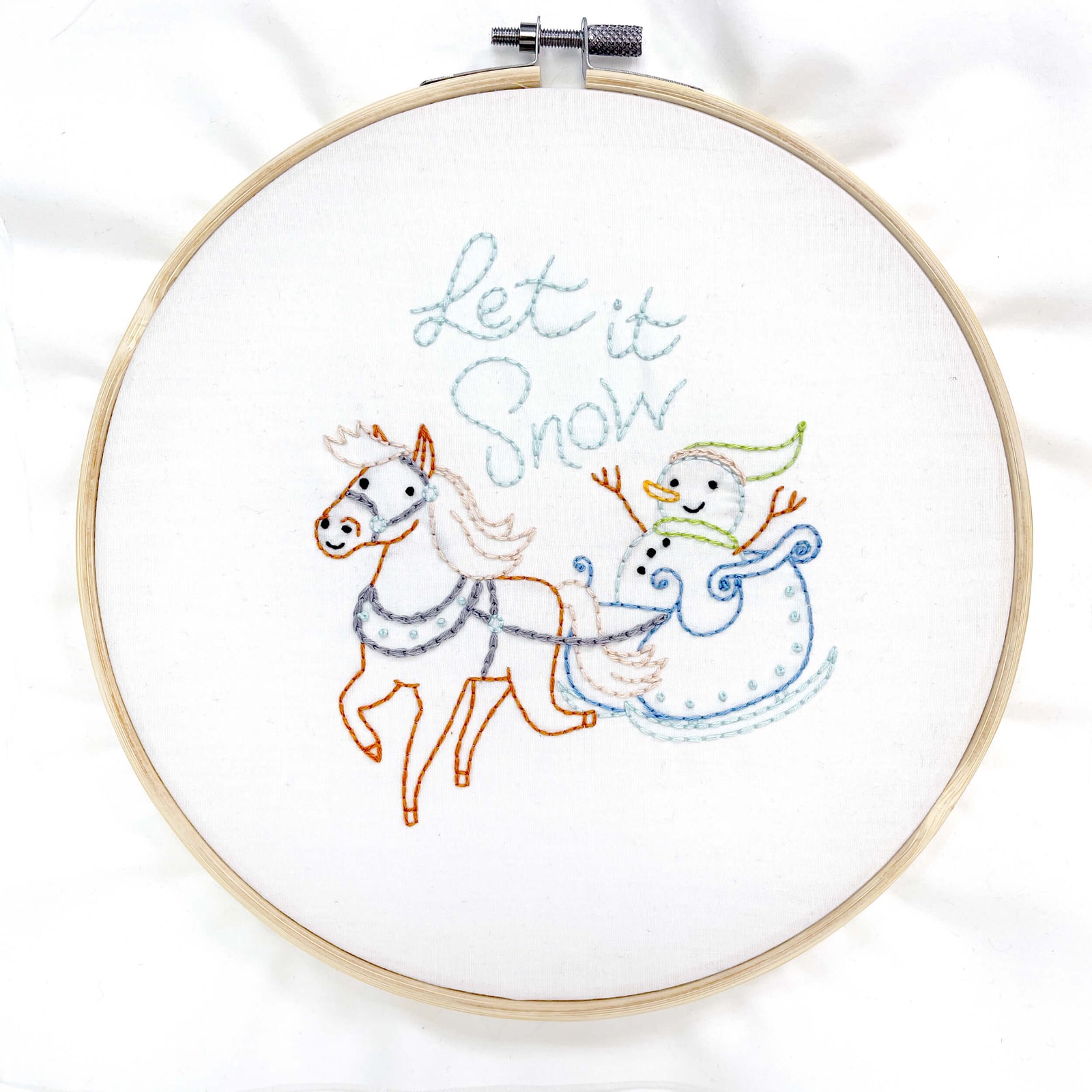 Sleigh Ride embroidery kit