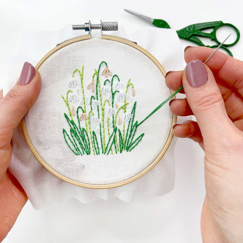 Snowdrops embroidery kit
