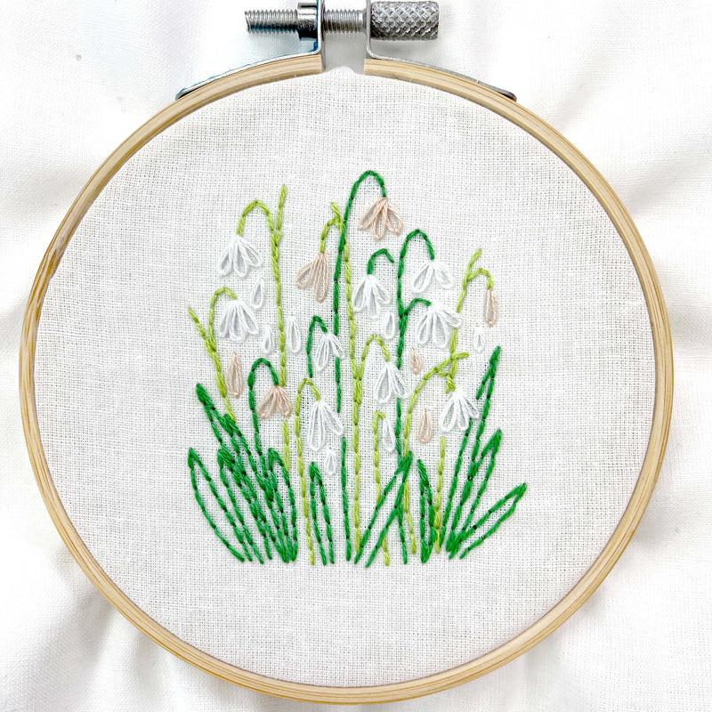Snowdrops embroidery kit