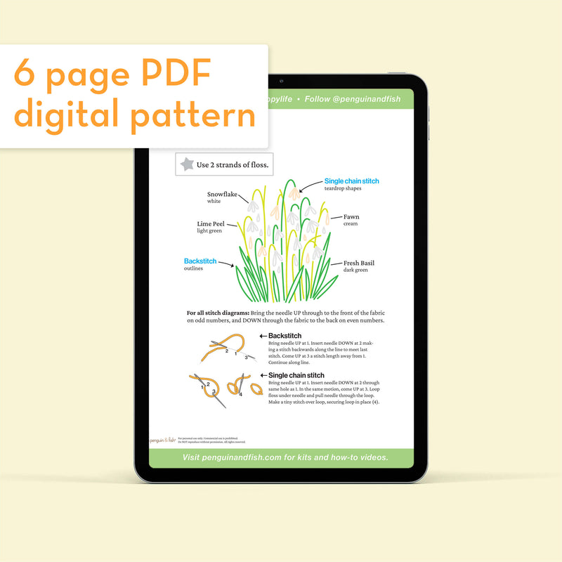 Snowdrops - PDF pattern