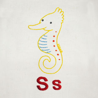 Ss Seahorse embroidery pattern - iron-on