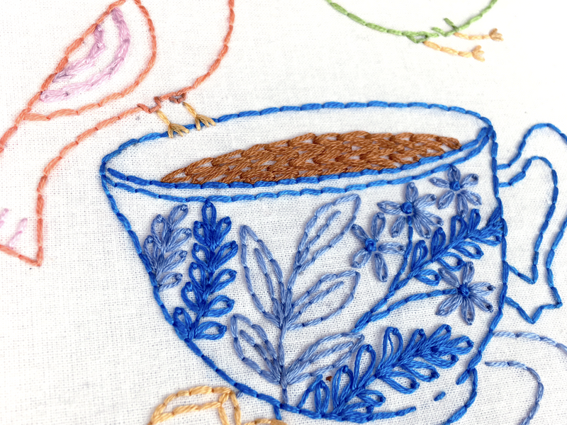 Drinks for Two embroidery pattern - PDF