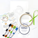 Sloth embroidery kit