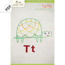 Tt Turtle embroidery pattern - PDF