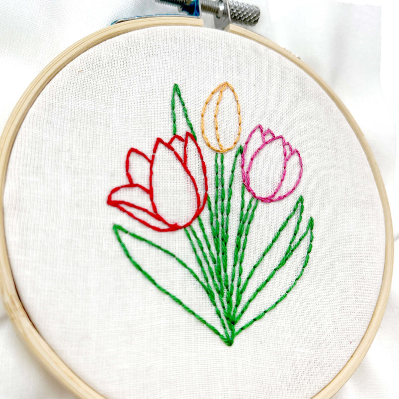 Tulip embroidery kit