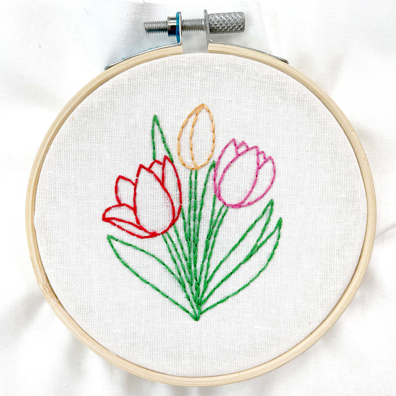 Tulip embroidery kit