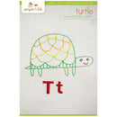 Tt Turtle embroidery pattern - iron-on
