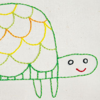 Tt Turtle embroidery pattern - PDF