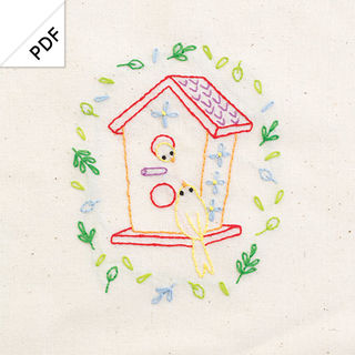 Tweet House embroidery pattern - PDF