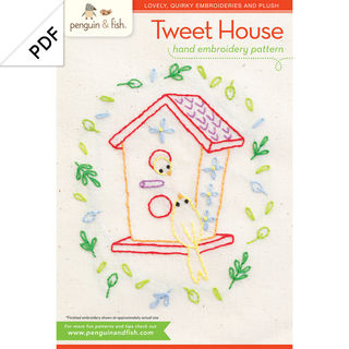 Tweet House embroidery pattern - PDF