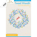 Tweet Wreath embroidery pattern - PDF