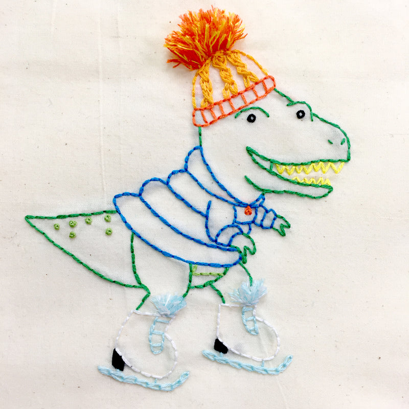 Movie Cross Stitch Kit 'albertosaurus' Dinosaur Embroidery Kit With Counted Pattern - DIY Handmade Bookmark For A Fan Of Jurassic Period - Ireland