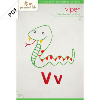 Vv Viper embroidery pattern - PDF