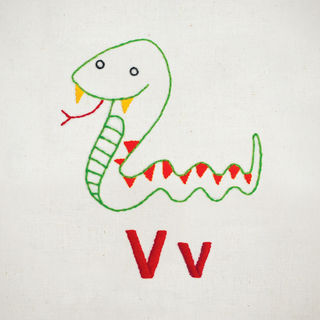 Vv Viper embroidery pattern - iron-on