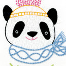 Winter Panda embroidery kit