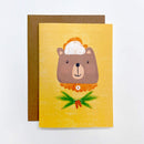 Winter Grizzly greeting card