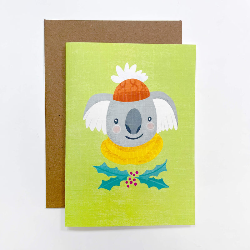 Winter Koala greeting card