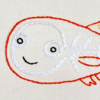 Xx X-ray Fish embroidery pattern - iron-on