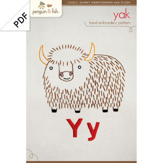 Yy Yak Fish embroidery pattern - PDF