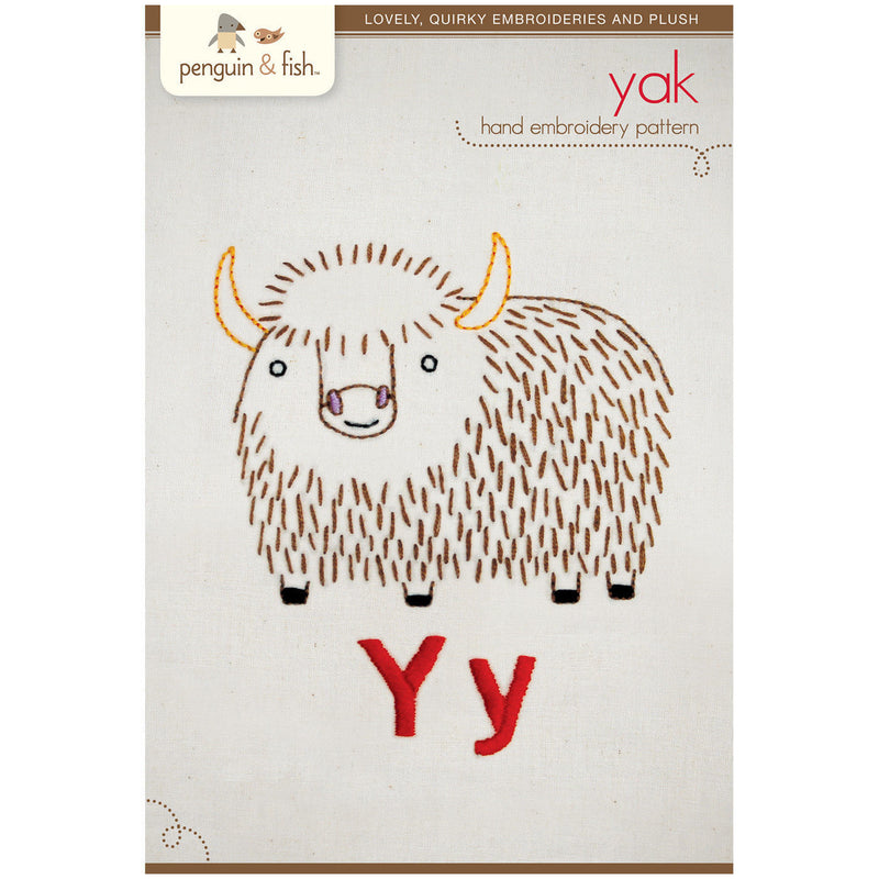 Yy Yak embroidery pattern - iron-on