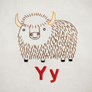 Yy Yak embroidery pattern - iron-on