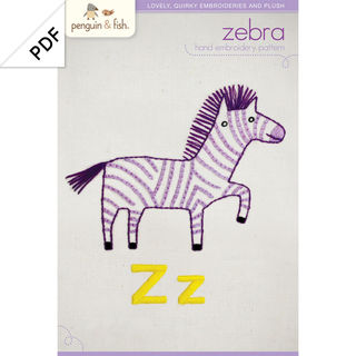 Zz Zebra embroidery pattern - PDF
