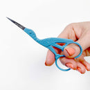 4.5-inch colorful stork embroidery scissors