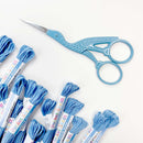 4.5-inch colorful stork embroidery scissors