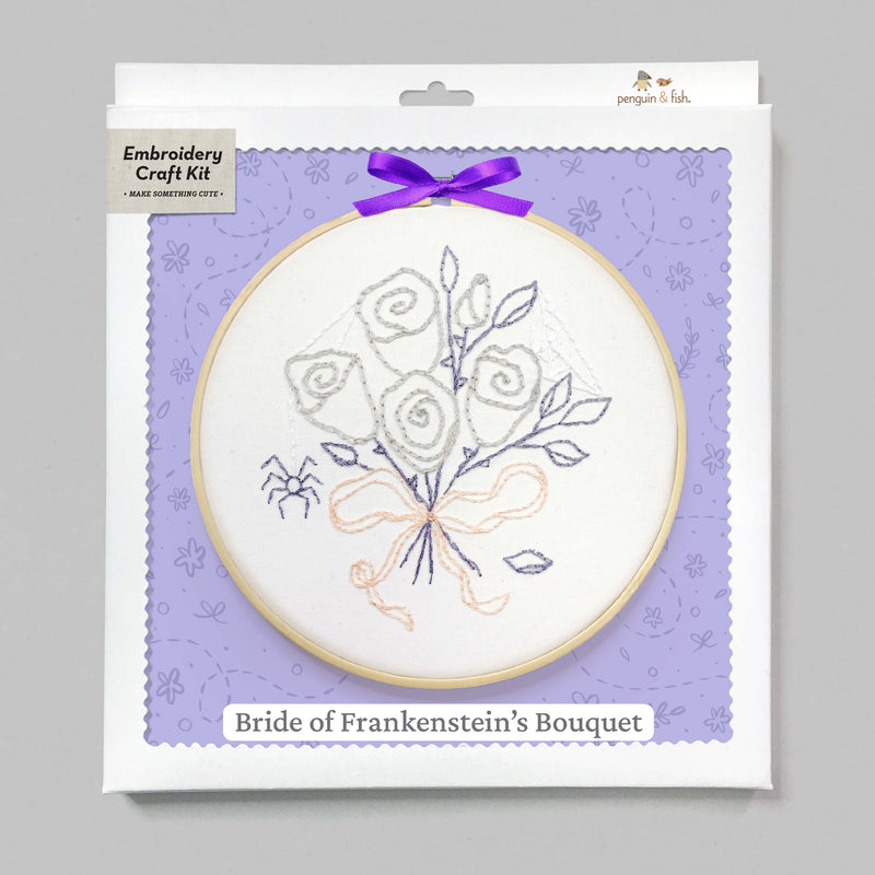 Bride of Frankenstein’s Bouquet embroidery kit