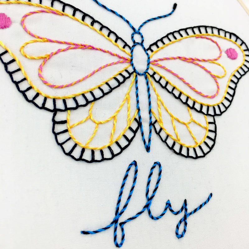 Butterfly embroidery kit