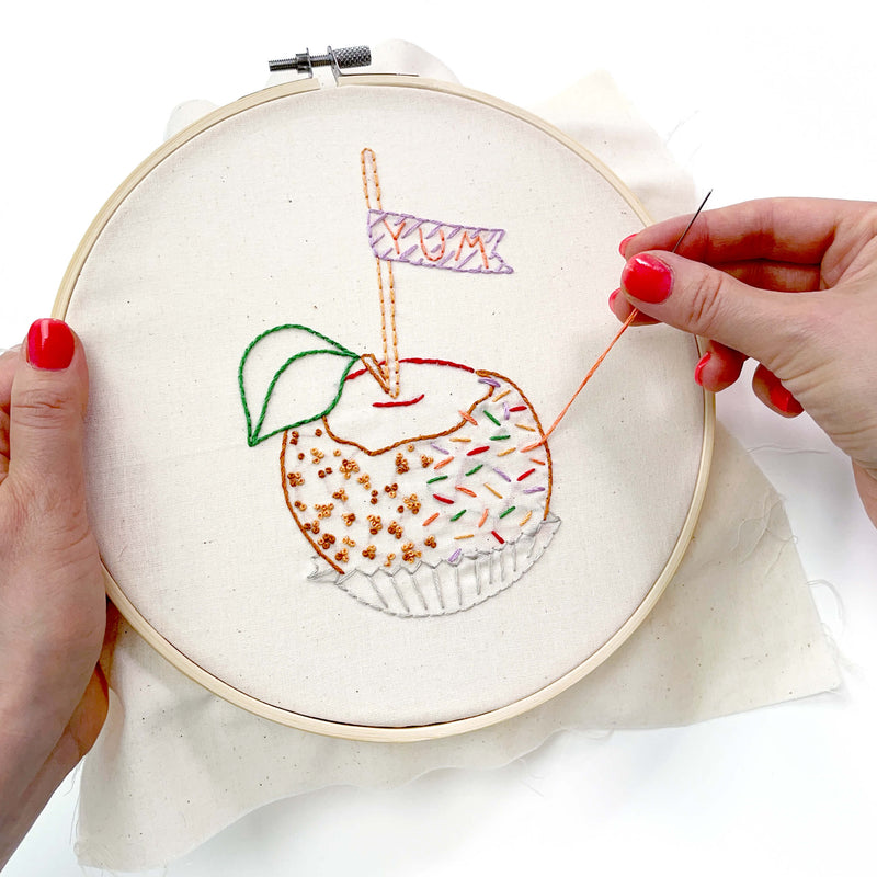 Caramel Apple embroidery kit
