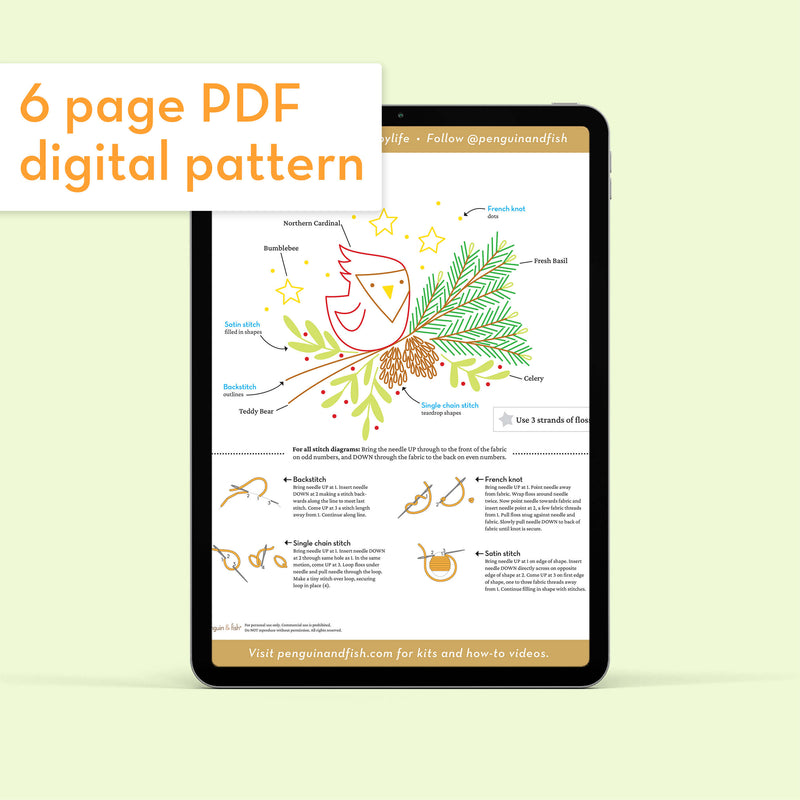 Cardinal Evergreens - PDF pattern