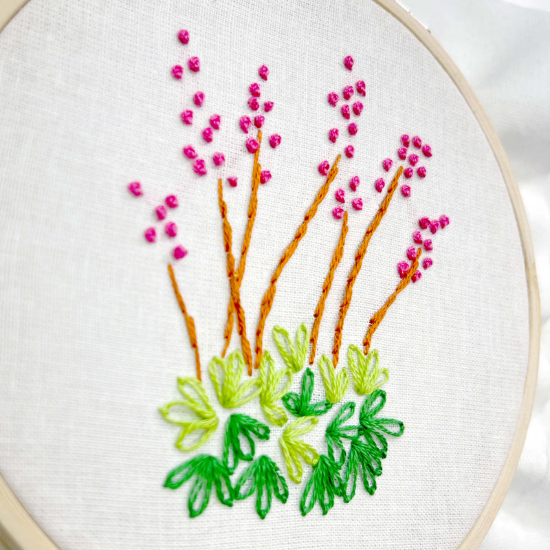 Coral Bells embroidery kit