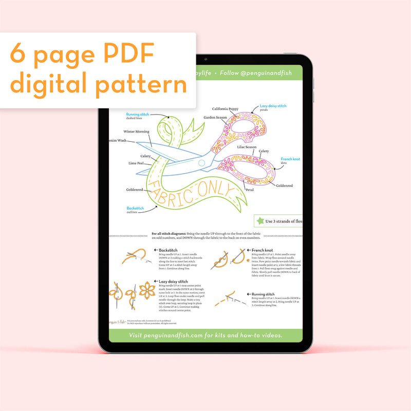 Fabric Scissors - PDF pattern