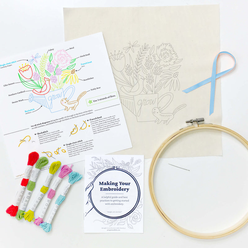 Flower Garden embroidery kit