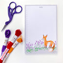 Summer Fox notepad