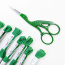 4.5-inch colorful stork embroidery scissors