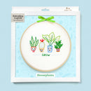 Houseplants embroidery kit
