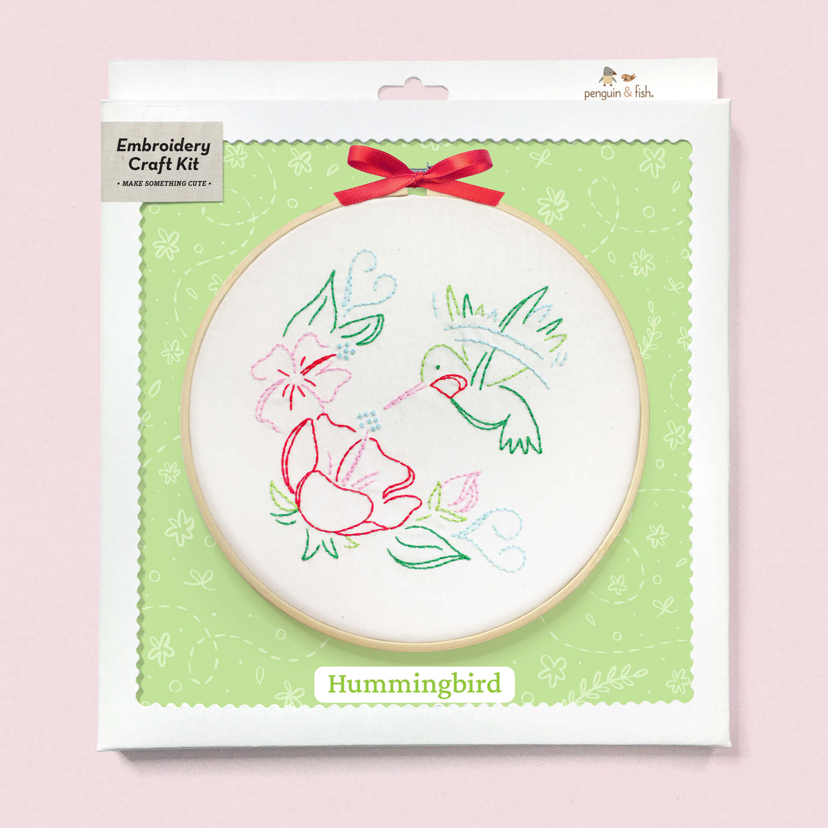 Hummingbird & Flowers Embroidered Applique Patches - 2-Pack, Iron-On, For Crafts & Apparel