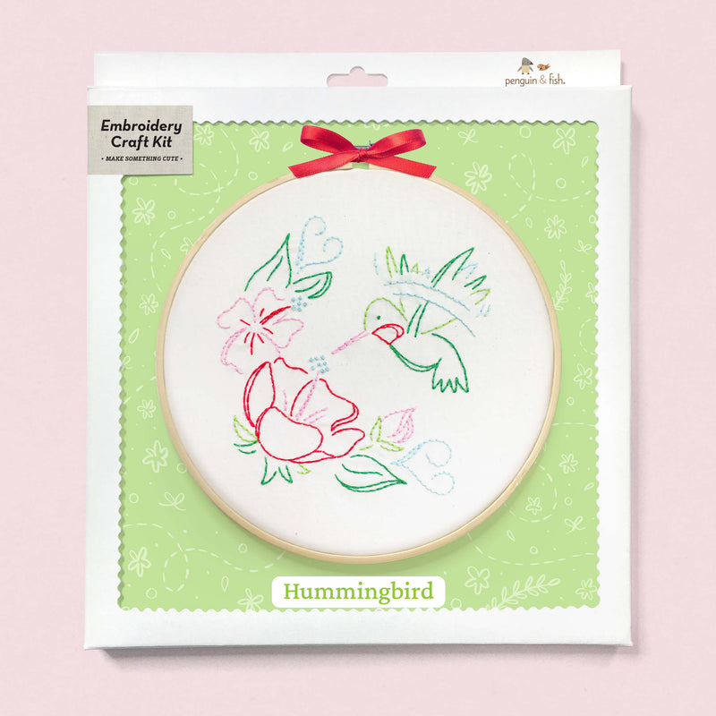Hummingbird embroidery kit