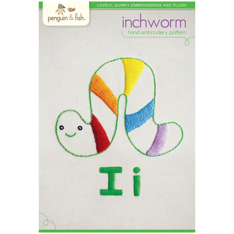 Ii Inchworm embroidery pattern - iron-on