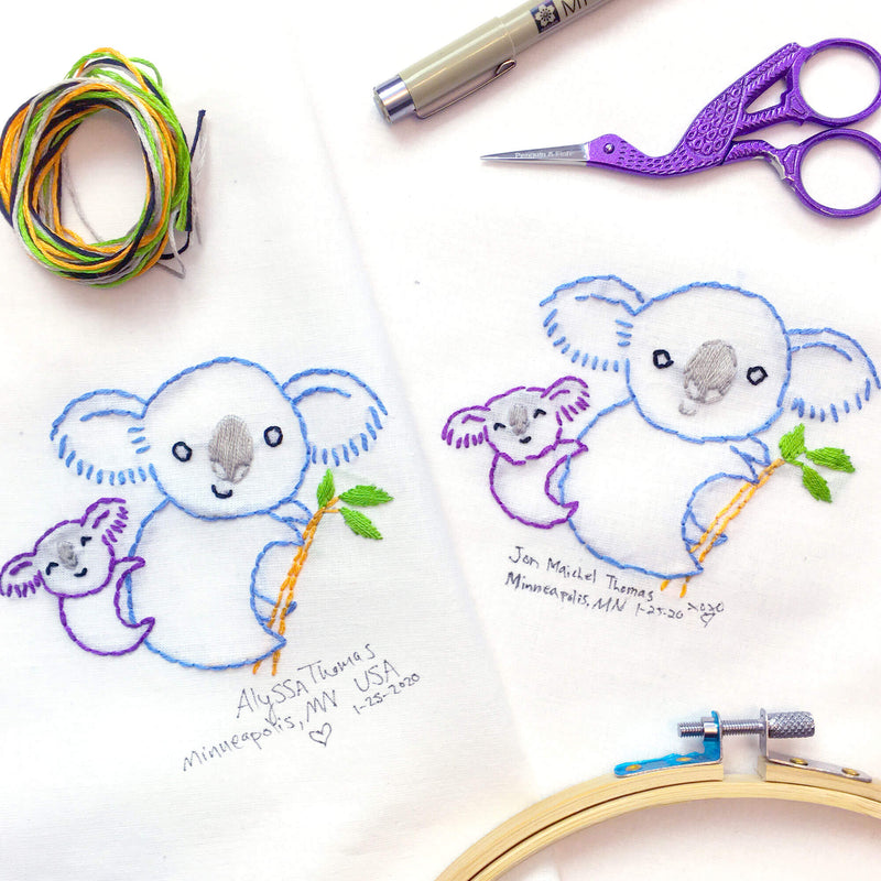 Kk Koala embroidery pattern - PDF