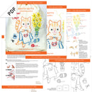 Knitty Kitty "Relax & Craft" embroidery pattern - PDF