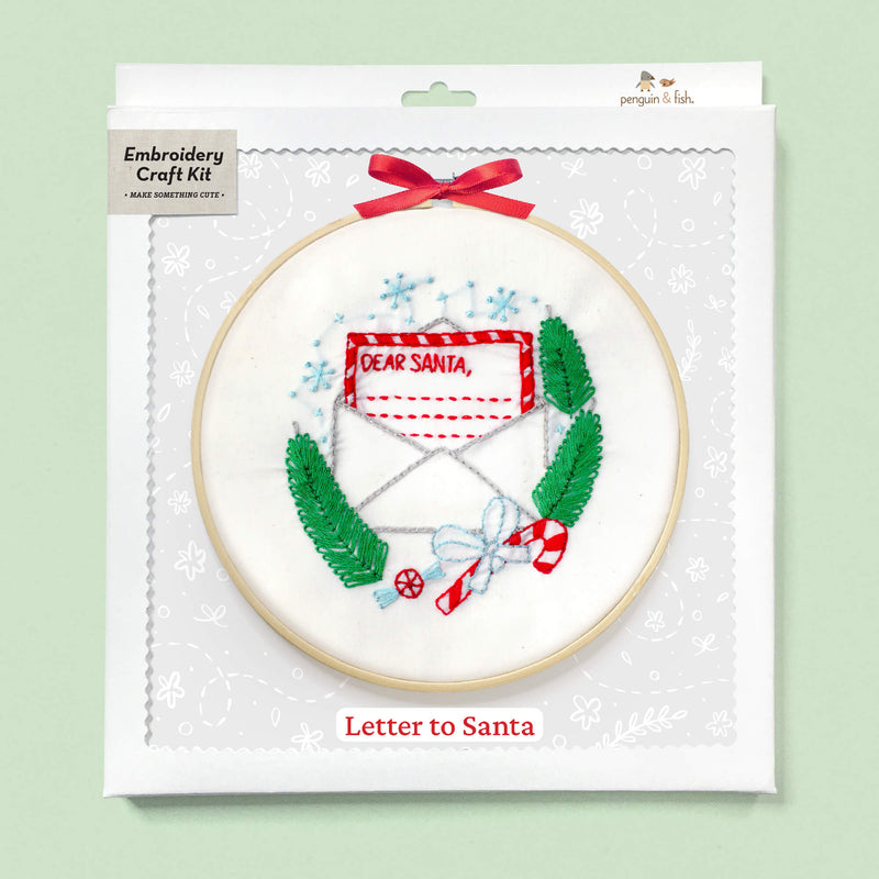 Letter to Santa embroidery kit