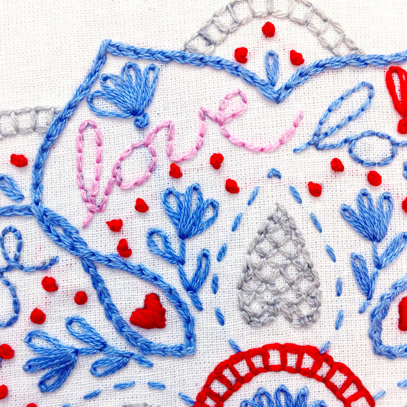 Mandala Love embroidery kit