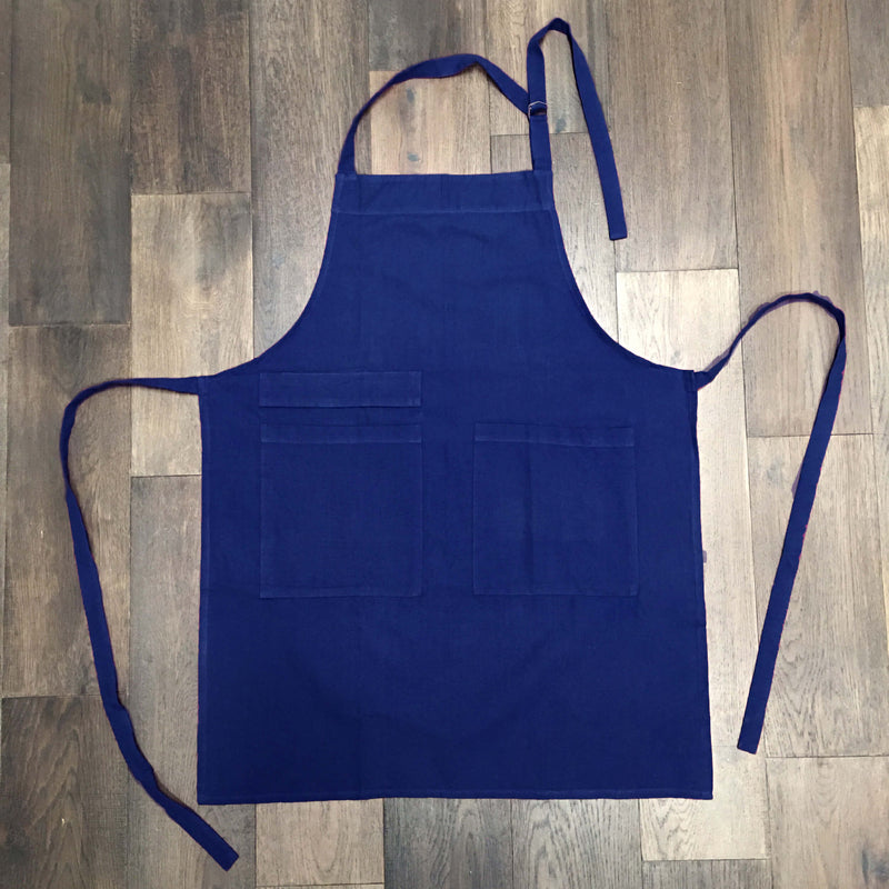 Apron with large pockets - navy